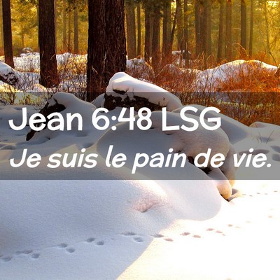 Picture 02 - Jean 6:48 LSG - Je suis le pain de - Bible Verse Picture