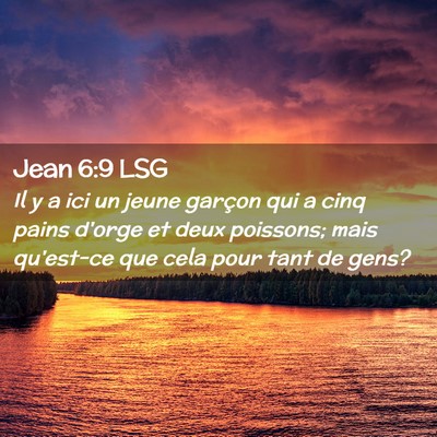 Picture 02 - Jean 6:9 LSG - Il y a ici un jeune garçon qui a cinq pains - Bible Verse Picture