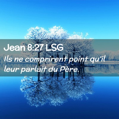 Picture 02 - Jean 8:27 LSG - Ils ne comprirent point qu'il leur parlait du - Bible Verse Picture