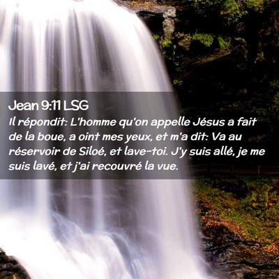 Picture 02 - Jean 9:11 LSG - Il répondit: L'homme qu'on appelle Jésus a fait - Bible Verse Picture