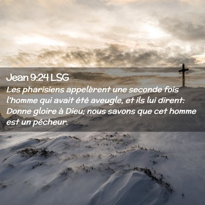 Picture 02 - Jean 9:24 LSG - Les pharisiens appelèrent une seconde fois - Bible Verse Picture