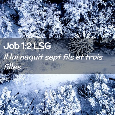 Picture 02 - Job 1:2 LSG - Il lui naquit sept fils et trois - Bible Verse Picture