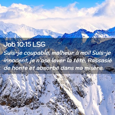 Picture 02 - Job 10:15 LSG - Suis-je coupable, malheur à moi! Suis-je - Bible Verse Picture