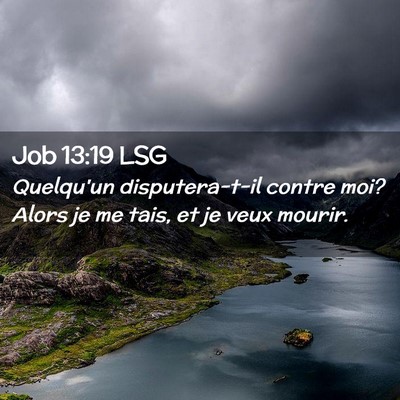 Picture 02 - Job 13:19 LSG - Quelqu'un disputera-t-il contre moi? Alors je me - Bible Verse Picture