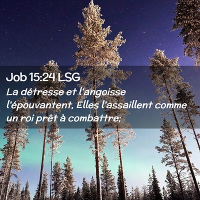 Picture 02 - Job 15:24 LSG - La détresse et l'angoisse l'épouvantent, Elles - Bible Verse Picture