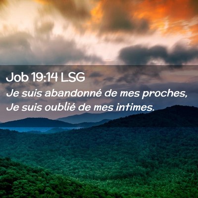 Picture 02 - Job 19:14 LSG - Je suis abandonné de mes proches, Je suis - Bible Verse Picture