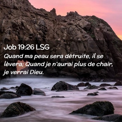 Picture 02 - Job 19:26 LSG - Quand ma peau sera détruite, il se lèvera; - Bible Verse Picture