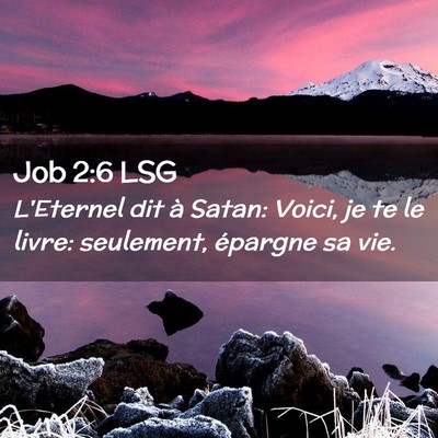 Picture 02 - Job 2:6 LSG - L'Eternel dit à Satan: Voici, je te le livre: - Bible Verse Picture