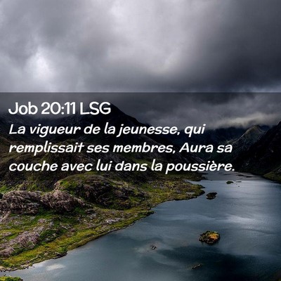 Picture 02 - Job 20:11 LSG - La vigueur de la jeunesse, qui remplissait ses - Bible Verse Picture