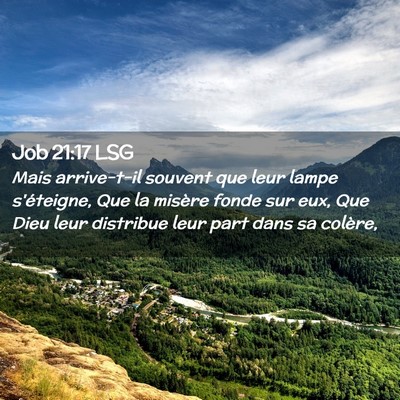 Picture 02 - Job 21:17 LSG - Mais arrive-t-il souvent que leur lampe - Bible Verse Picture
