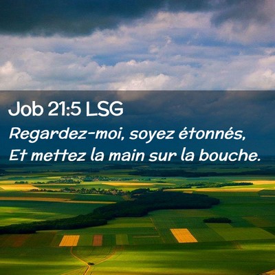 Picture 02 - Job 21:5 LSG - Regardez-moi, soyez étonnés, Et mettez la main - Bible Verse Picture
