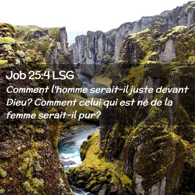 Picture 02 - Job 25:4 LSG - Comment l'homme serait-il juste devant Dieu? - Bible Verse Picture