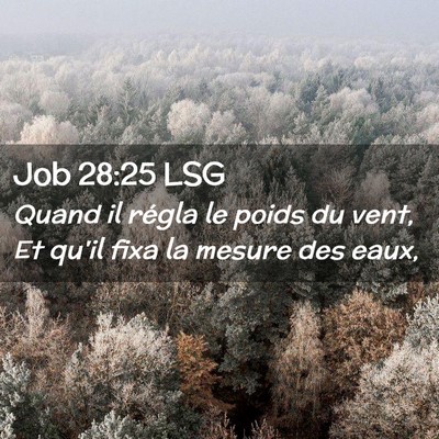 Picture 02 - Job 28:25 LSG - Quand il régla le poids du vent, Et qu'il fixa - Bible Verse Picture