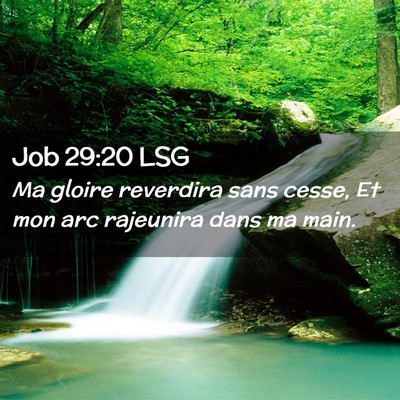 Picture 02 - Job 29:20 LSG - Ma gloire reverdira sans cesse, Et mon arc - Bible Verse Picture