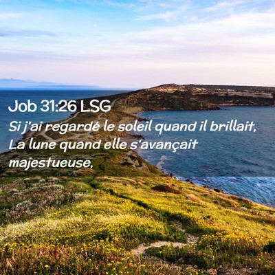 Picture 02 - Job 31:26 LSG - Si j'ai regardé le soleil quand il brillait, La - Bible Verse Picture