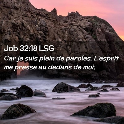 Picture 02 - Job 32:18 LSG - Car je suis plein de paroles, L'esprit me presse - Bible Verse Picture