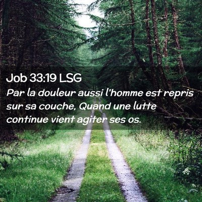 Picture 02 - Job 33:19 LSG - Par la douleur aussi l'homme est repris sur sa - Bible Verse Picture