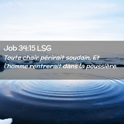 Picture 02 - Job 34:15 LSG - Toute chair périrait soudain, Et l'homme - Bible Verse Picture
