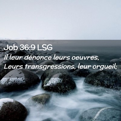 Picture 02 - Job 36:9 LSG - Il leur dénonce leurs oeuvres, Leurs - Bible Verse Picture