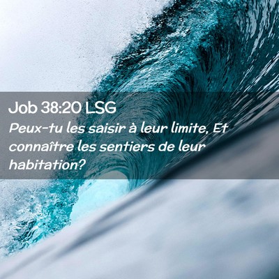 Picture 02 - Job 38:20 LSG - Peux-tu les saisir à leur limite, Et connaître - Bible Verse Picture