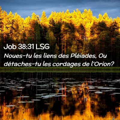 Picture 02 - Job 38:31 LSG - Noues-tu les liens des Pléiades, Ou détaches-tu - Bible Verse Picture