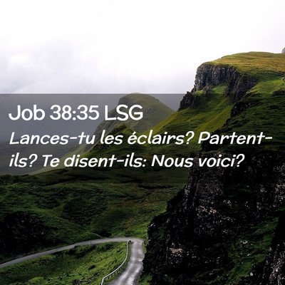 Picture 02 - Job 38:35 LSG - Lances-tu les éclairs? Partent-ils? Te - Bible Verse Picture