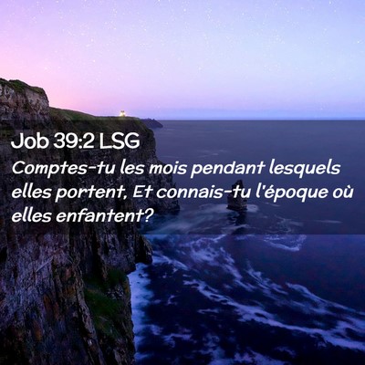 Picture 02 - Job 39:2 LSG - Comptes-tu les mois pendant lesquels elles - Bible Verse Picture