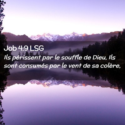 Picture 02 - Job 4:9 LSG - Ils périssent par le souffle de Dieu, Ils sont - Bible Verse Picture