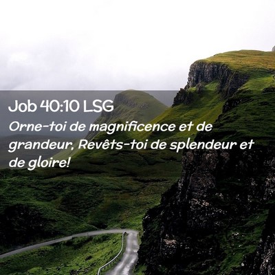 Picture 02 - Job 40:10 LSG - Orne-toi de magnificence et de grandeur, - Bible Verse Picture