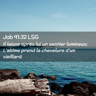Picture 02 - Job 41:32 LSG - Il laisse après lui un sentier lumineux; - Bible Verse Picture