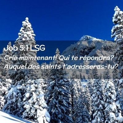 Picture 02 - Job 5:1 LSG - Crie maintenant! Qui te répondra? Auquel des - Bible Verse Picture
