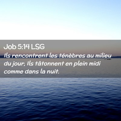 Picture 02 - Job 5:14 LSG - Ils rencontrent les ténèbres au milieu du jour, - Bible Verse Picture