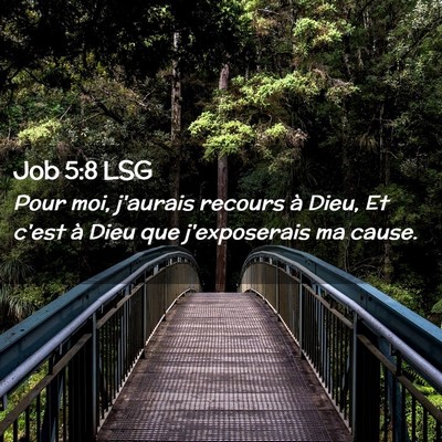 Picture 02 - Job 5:8 LSG - Pour moi, j'aurais recours à Dieu, Et c'est à - Bible Verse Picture