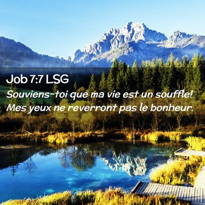 Picture 02 - Job 7:7 LSG - Souviens-toi que ma vie est un souffle! Mes yeux - Bible Verse Picture