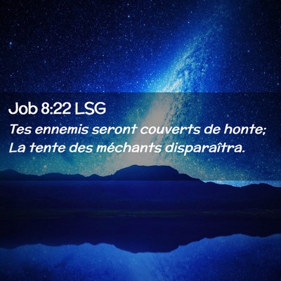 Picture 02 - Job 8:22 LSG - Tes ennemis seront couverts de honte; La tente - Bible Verse Picture