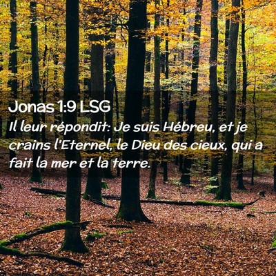 Picture 02 - Jonas 1:9 LSG - Il leur répondit: Je suis Hébreu, et je crains - Bible Verse Picture