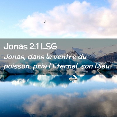 Picture 02 - Jonas 2:1 LSG - Jonas, dans le ventre du poisson, pria l'Eternel, - Bible Verse Picture