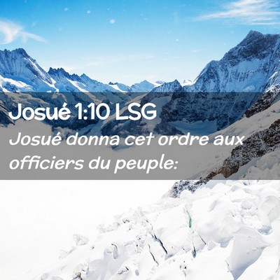 Picture 02 - Josué 1:10 LSG - Josué donna cet ordre aux officiers du - Bible Verse Picture