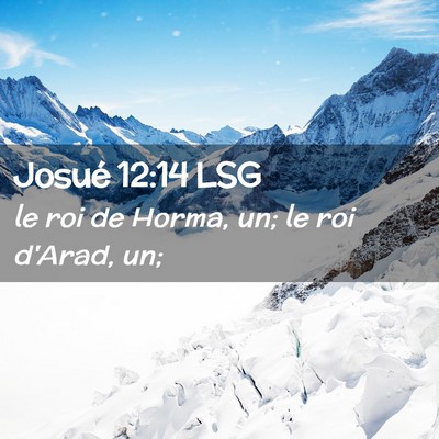 Picture 02 - Josué 12:14 LSG - le roi de Horma, un; le roi d'Arad, - Bible Verse Picture