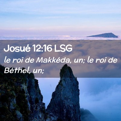 Picture 02 - Josué 12:16 LSG - le roi de Makkéda, un; le roi de Béthel, - Bible Verse Picture