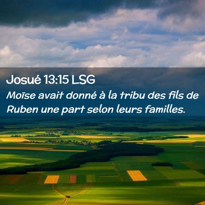 Picture 02 - Josué 13:15 LSG - Moïse avait donné à la tribu des fils de Ruben - Bible Verse Picture