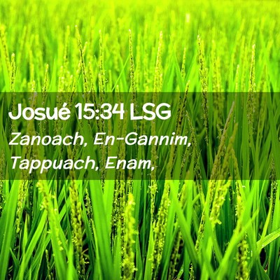 Picture 02 - Josué 15:34 LSG - Zanoach, En-Gannim, Tappuach, - Bible Verse Picture