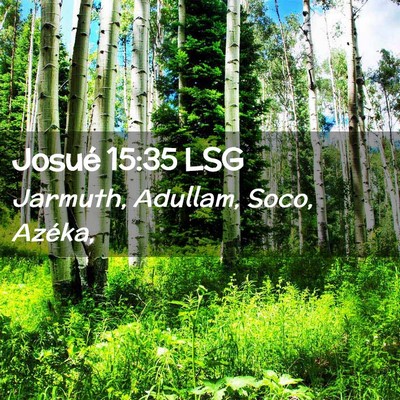 Picture 02 - Josué 15:35 LSG - Jarmuth, Adullam, Soco, - Bible Verse Picture
