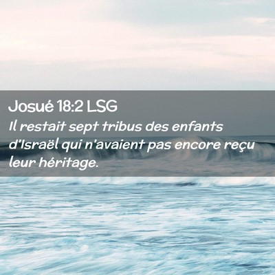 Picture 02 - Josué 18:2 LSG - Il restait sept tribus des enfants d'Israël qui - Bible Verse Picture