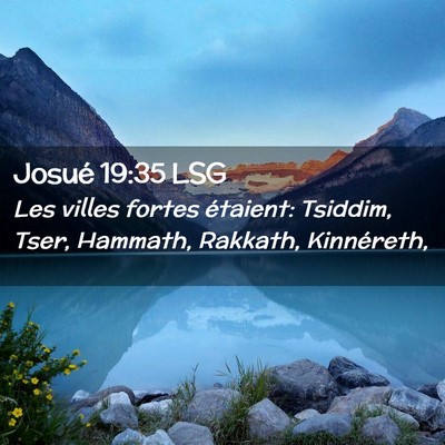 Picture 02 - Josué 19:35 LSG - Les villes fortes étaient: Tsiddim, Tser, - Bible Verse Picture