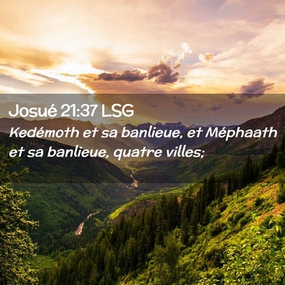 Picture 02 - Josué 21:37 LSG - Kedémoth et sa banlieue, et Méphaath et sa - Bible Verse Picture