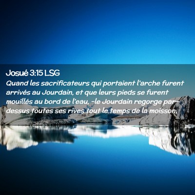 Picture 02 - Josué 3:15 LSG - Quand les sacrificateurs qui portaient l'arche - Bible Verse Picture