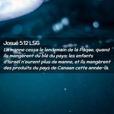 Picture 02 - Josué 5:12 LSG - La manne cessa le lendemain de la Pâque, quand - Bible Verse Picture