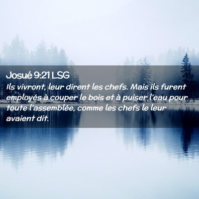 Picture 02 - Josué 9:21 LSG - Ils vivront, leur dirent les chefs. Mais ils - Bible Verse Picture
