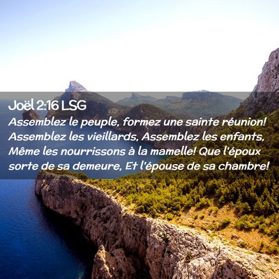 Picture 02 - Joël 2:16 LSG - Assemblez le peuple, formez une sainte réunion! - Bible Verse Picture